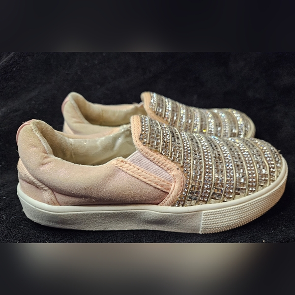 Super cute pink with rhinestones. Slip-On Sneakers Stuart Weitzman kids size 10 - Picture 2 of 8
